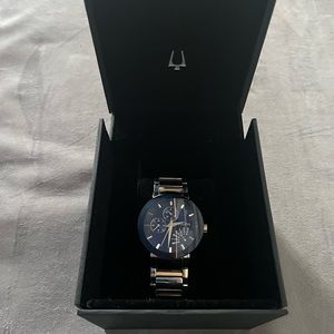 Bulova Men’s Futuro Two-Tone casual Watch Gold/Blue